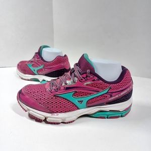 Mizuno Wave Legend 3 Pink Turquoise Trainers Sneakers Tennis Shoe Women's Size 7